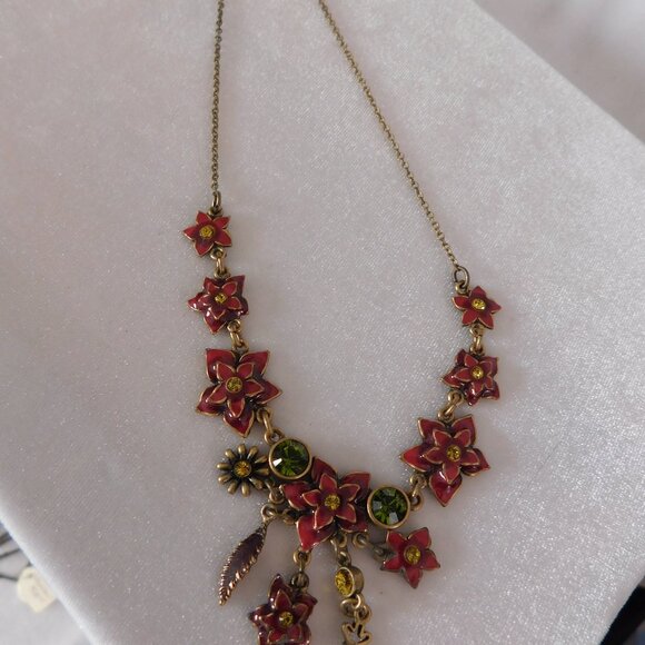 Ladies Pilgrim Flower Designed Necklace - Picture 1 of 4